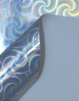 Vinil Adesivo Holográfico - Espiral - 135g - Jato de Tinta - Resistente à Água - A4 - 210x297mm