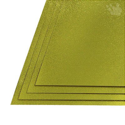 Papel Laminado - Lamicote - Casca de Ovo - Dourado - 180g - A4 - 210x297mm