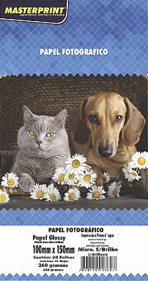 Papel Fotográfico - Masterprint - Microporoso - Semibrilho/Satin - 260g - 100x150mm