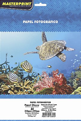 Papel Fotográfico - Masterprint - Microporoso - Semibrilho/Satin - 260g - A4 - 210x297mm