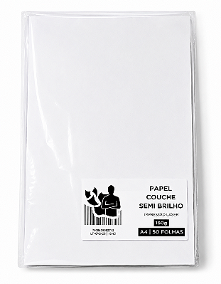 Papel Couche - Semi Brilho - 160g