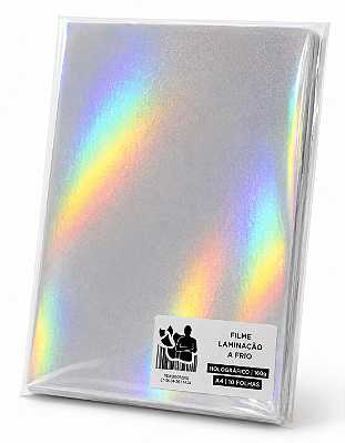 Filme para Laminação a Frio - Holográfico Regular - 160g - A4 - 210x297mm