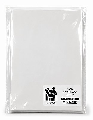 Filme para Laminação a Frio - Transparente - 140g - A4