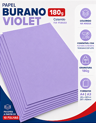 Papel Burano Violet - 180g
