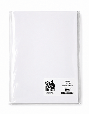 Papel Couchê - Semi Brilho - A3 - 200g