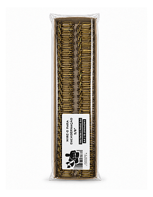 Wire-o para Encadernação - 5/8" - Passo 2x1 - Dourado