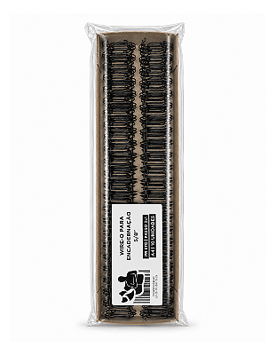 Wire-o para Encadernação - 5/8" - Passo 2x1 - Preto