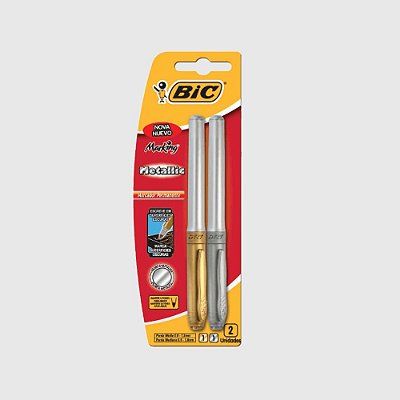BIC Marking - Metallic - Prata e Dourada