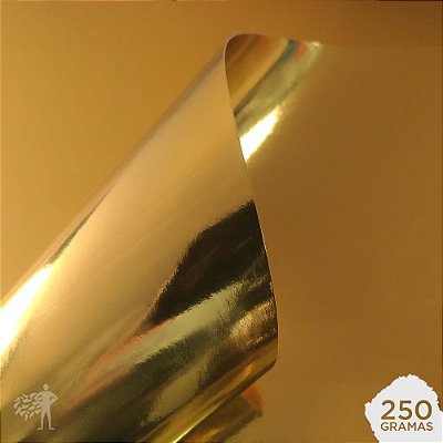 Papel Laminado - Lamicote - Dourado - 250g - A4 - 210x297mm