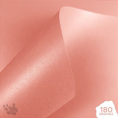 Papel Perolizado - Rosé Gold - 180g - A4 - 210x297mm