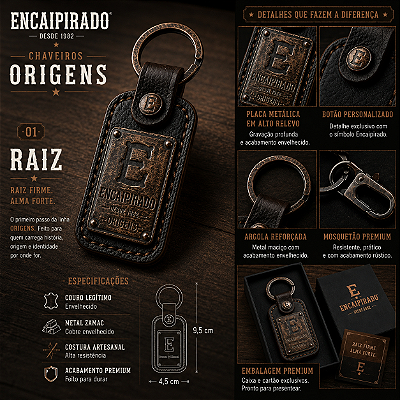 Chaveiro Encaipirado Origens - RAIZ
