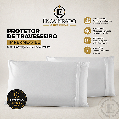 Protetor de Travesseiro 68cm x 48cm 1 Peça Impermeável 100% Polipropileno - Bran
