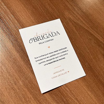 Cartão minimalista 7x10