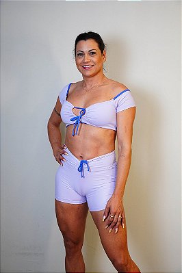 Conjunto Aura Bicolor – Top e Short com Bolsos - TAM. UN