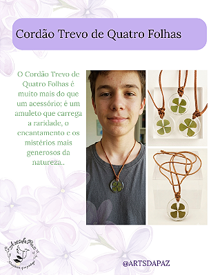 Cordão Trevo de Quatro Folhas