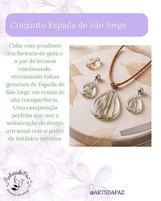 Conjunto Força & Proteção | Biojoia Espada-de-São-Jorge