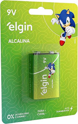 Bateria Alcalina Elgin 9V Blister c/1