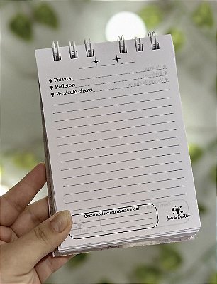 Bloco para Anotações de Culto
