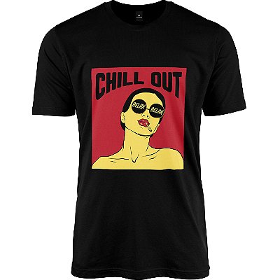 Camiseta Masculina Malha Algodão Estampada - Chill Out