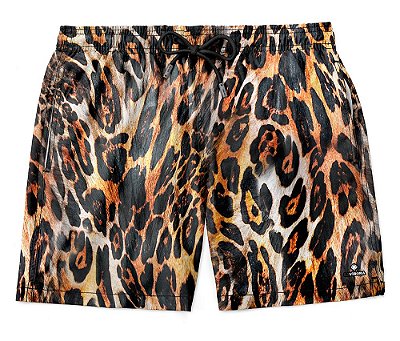 Shorts Praia Masculino Estampado LaVíbora - Leopard Print