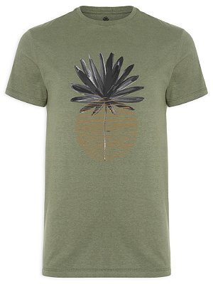 Camiseta Masculina Malha Algodão Estampada - Plant