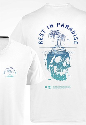 Camiseta Masculina Malha Algodão Estampada - Rest In Paradise