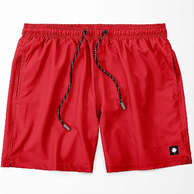 Shorts Microfibra Elastano Mega Confortável Lightweight Vermelho