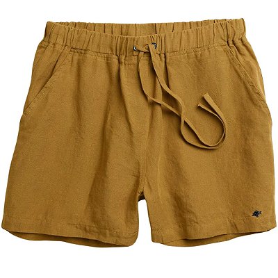 Short Linho Masculino Casual Premium Cáqui