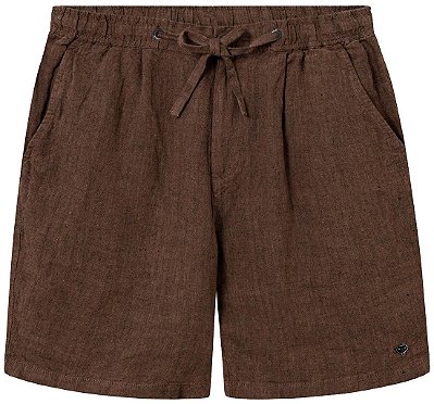 Short Linho Masculino Casual Premium Tobacco