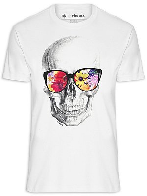 Camiseta Masculina  Estampada Algodão LVBR - Skull Sunglasses