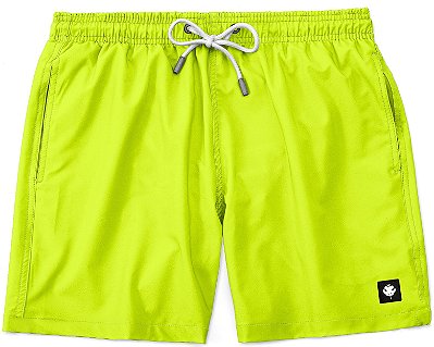 Shorts Microfibra Elastano Mega Confortável Lightweight Neon