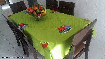 Toalha de Mesa 6 Cadeiras Bordada
