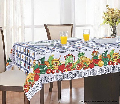 Toalha de Mesa 6 Cadeiras Oxford Estampado (Variadas)