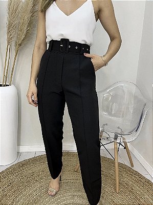CALÇA SOCIAL RETA PRETA