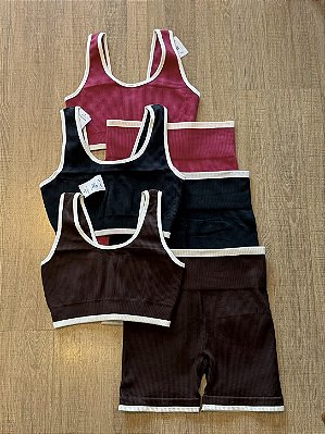 CONJUNTO SHORT CANELADO