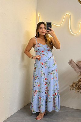VESTIDO EM LINHO FLORIDO
