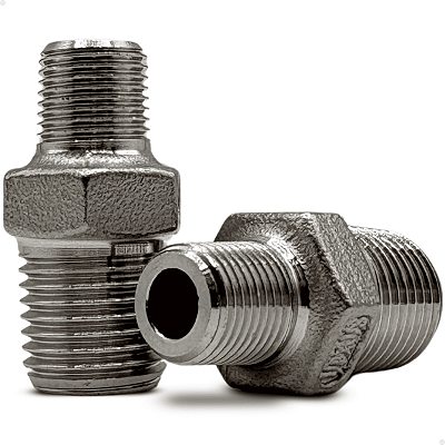 Niple Inox 304 Emenda Redução 1/4" > 1/8" BSP