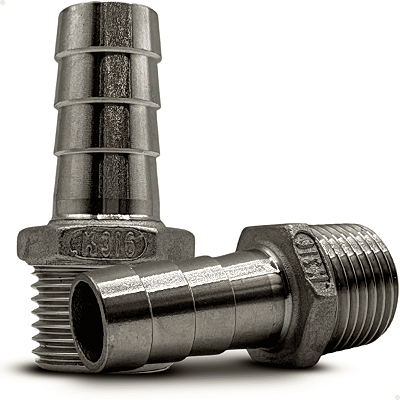 Conexão Inox 316 Espigão 1/2" - Rosca 1/2" BSP