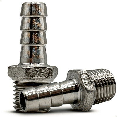 Conexão Inox 316 Espigão 1/4" - Rosca 1/8" BSP