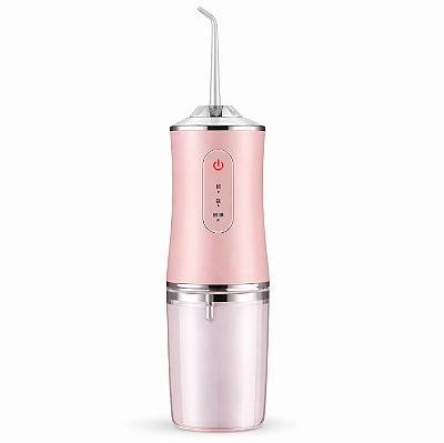Irrigador Bucal Oral Jato Água 4 Bicos Portátil Rosa