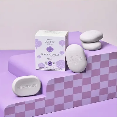 Sabonetes Cuide-Se Bem Rosa E Algodão 4X80G Cada