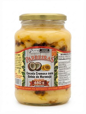 Cocada Cremosa com Geleia de Maracujá Parreiras