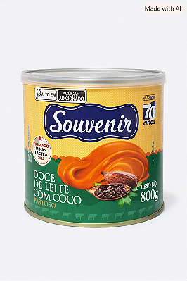 Souvenir Doce de Leite com Coco Pastoso 800g – Sabor Brasileiro Premiado