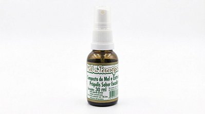 frasco spray da Mel de Teresópolis - Composto de Mel e Extrato de Própolis Sabor Eucalipto (30ml)