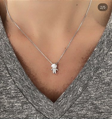 Colar com pingente filho menino