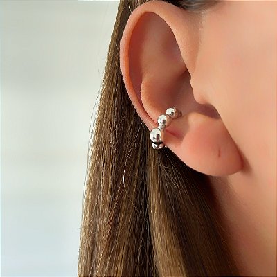 Brinco piercing pressão encaixe bolinha