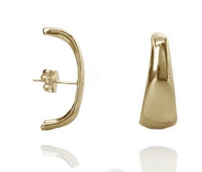 Brinco estilo earhook banhado ouro