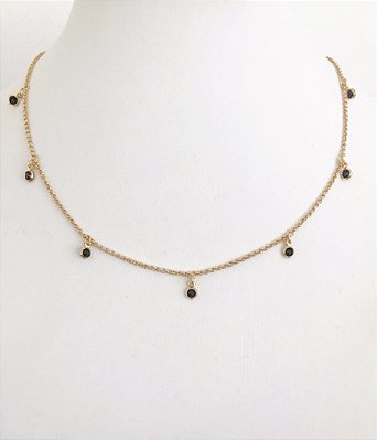 Colar gargantilha pingente onix