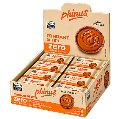 Fondant de Leite Zero Açúcar - Caixa com 16 Unidades
