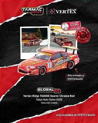 Tarmac Works - VERTEX Ridge TE3006 Soarer TAS2025 Red Chrome